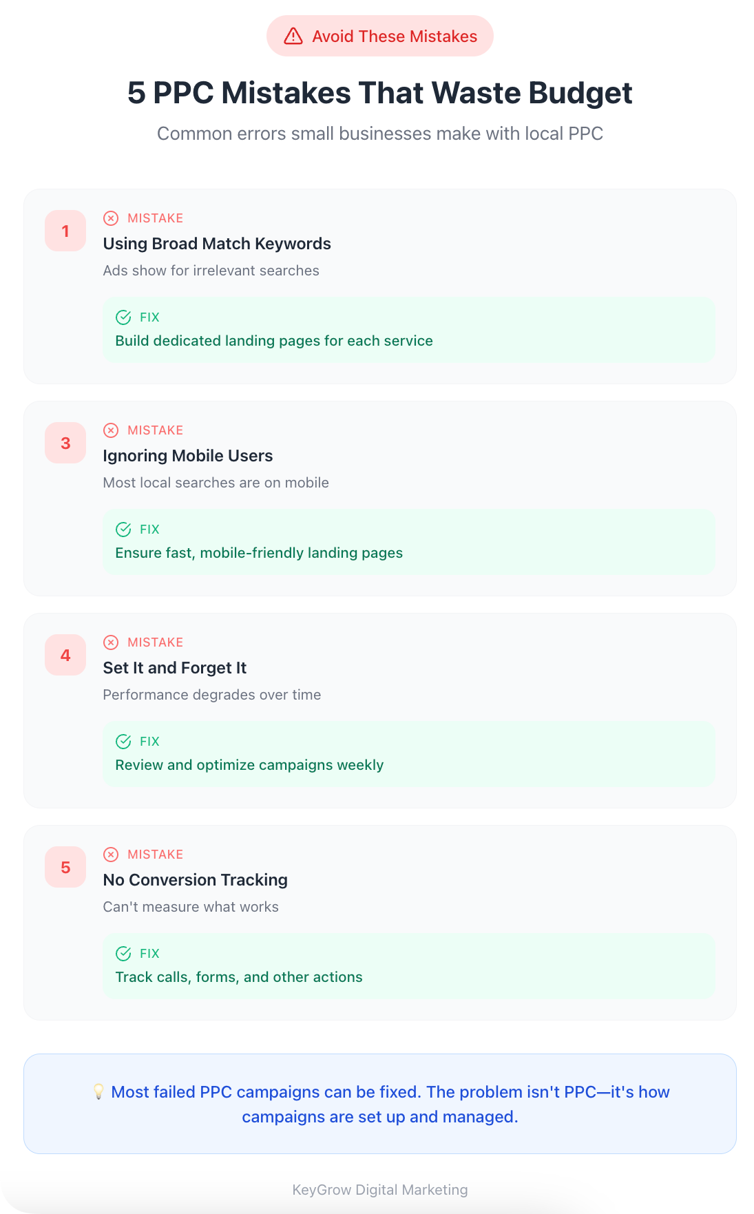 PPC Mistakes That Waste Budget