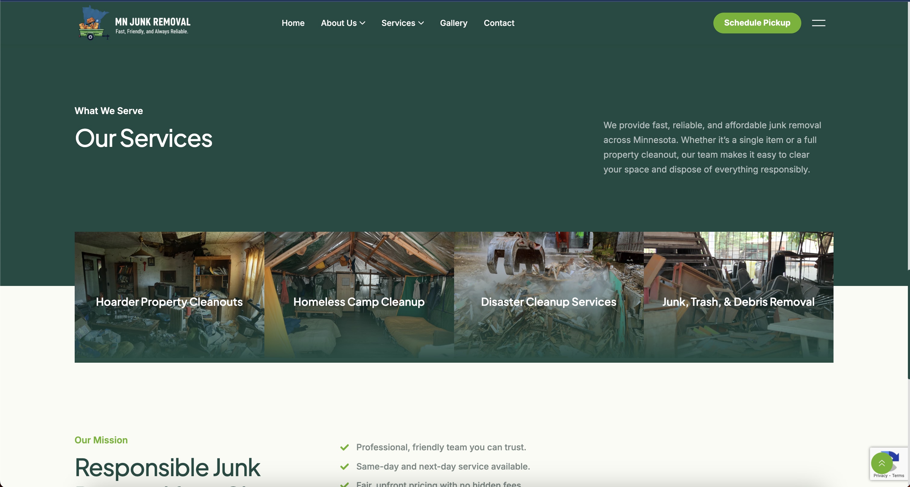 MN Junk Removal Services Section