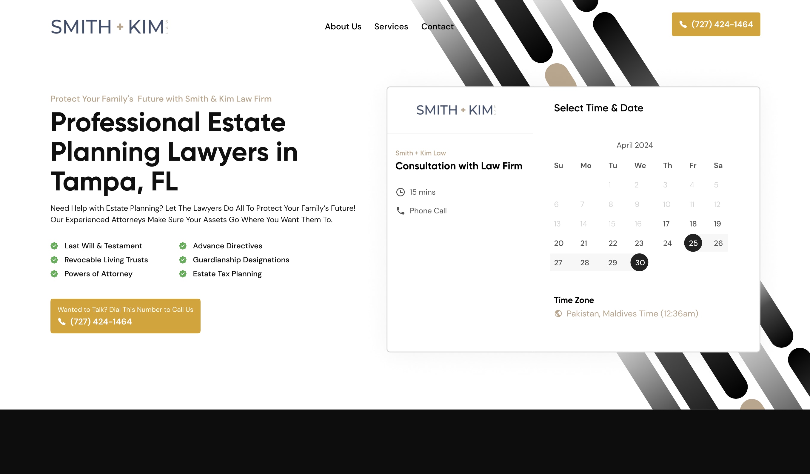 Smith & Kim Law Hero Section