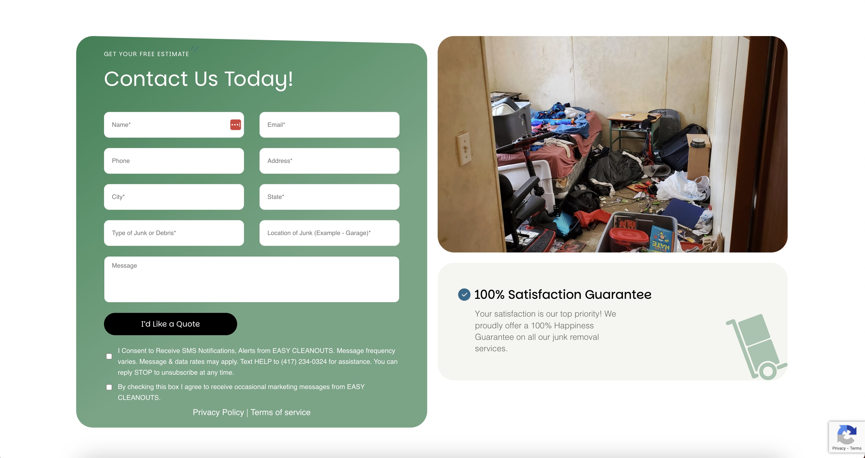 Easy Cleanouts Footer Design